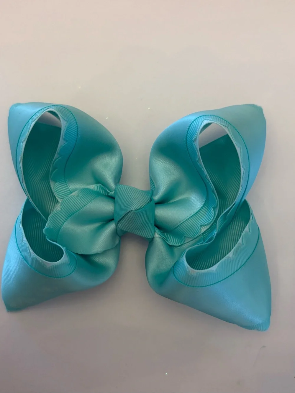 Aqua Scalloped Callie & Colbie Co. bow